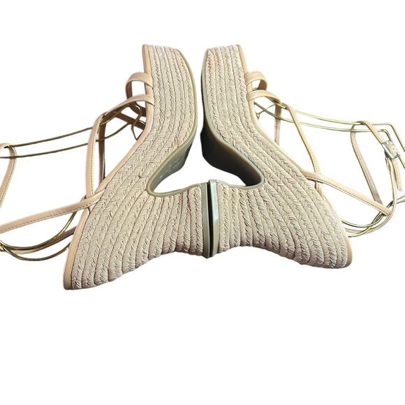 Marc Fisher Fetch Wedge Heel Sandals Retro Espadrilles Strappy Ankle Strap NEW 8 - Picture 8 of 10